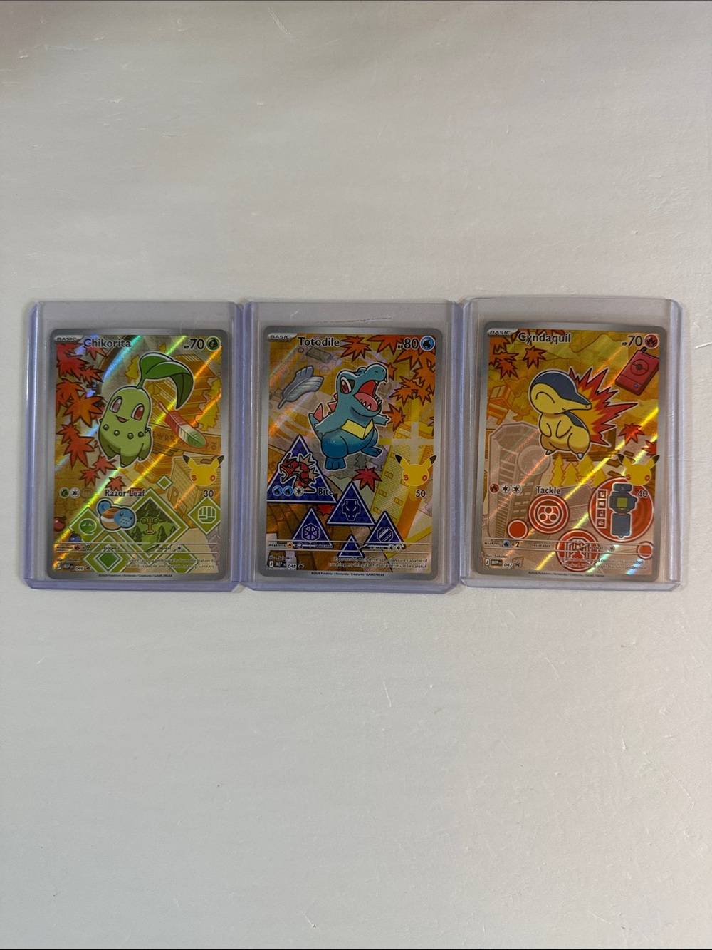 Pokemon Holo Promo Trio — Green, Blue & Yellow
